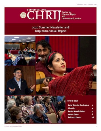 Photo of cover of summer 2020 newsletter web