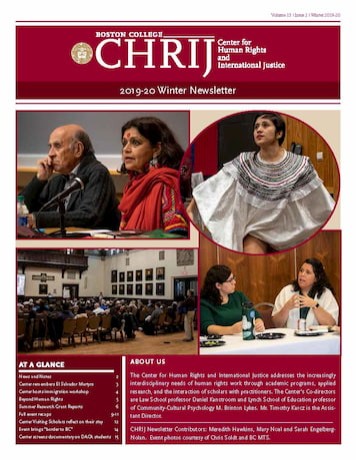 Photo of winter 2019-20 newsletter cover