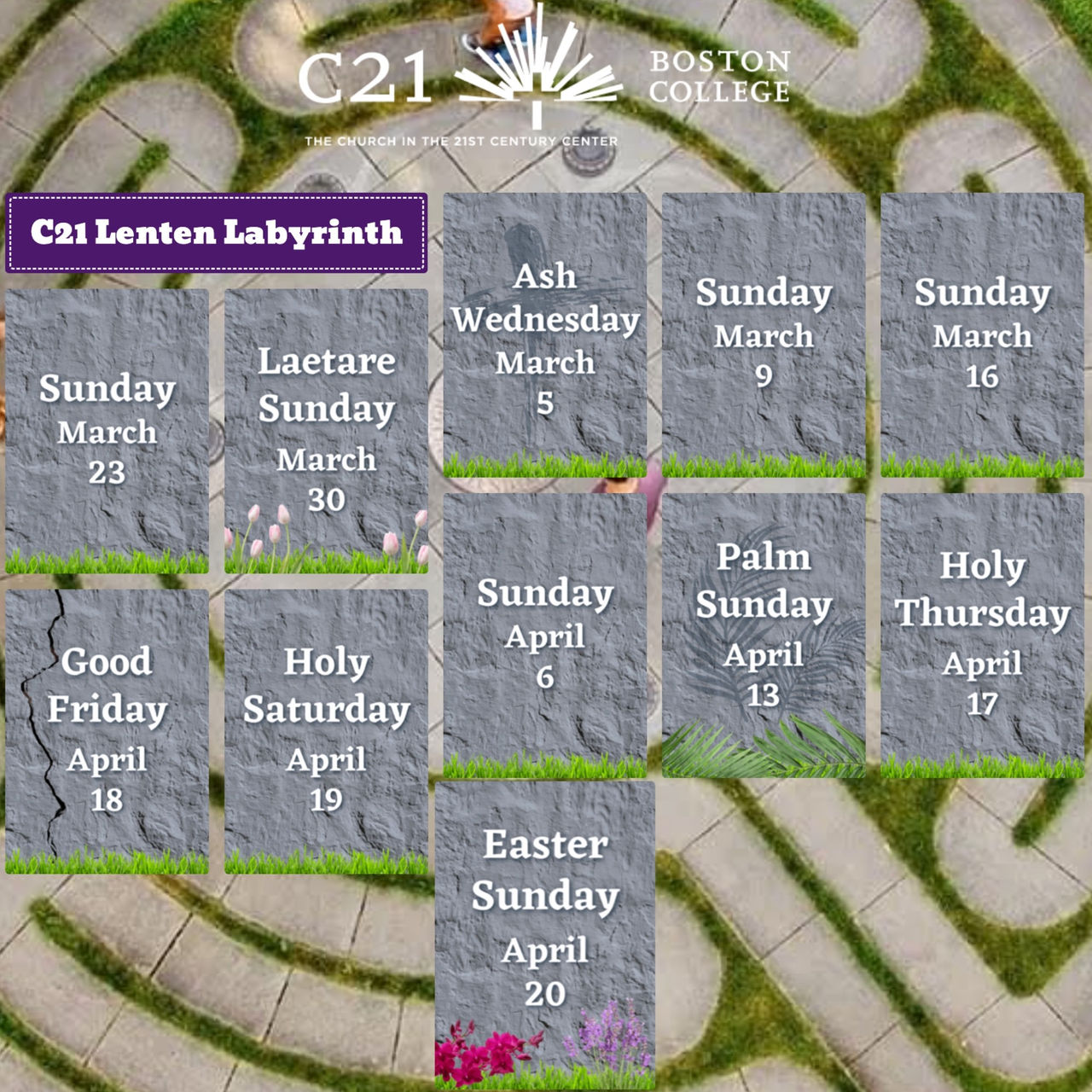 C21 Lenten Labyrinth Square - 1