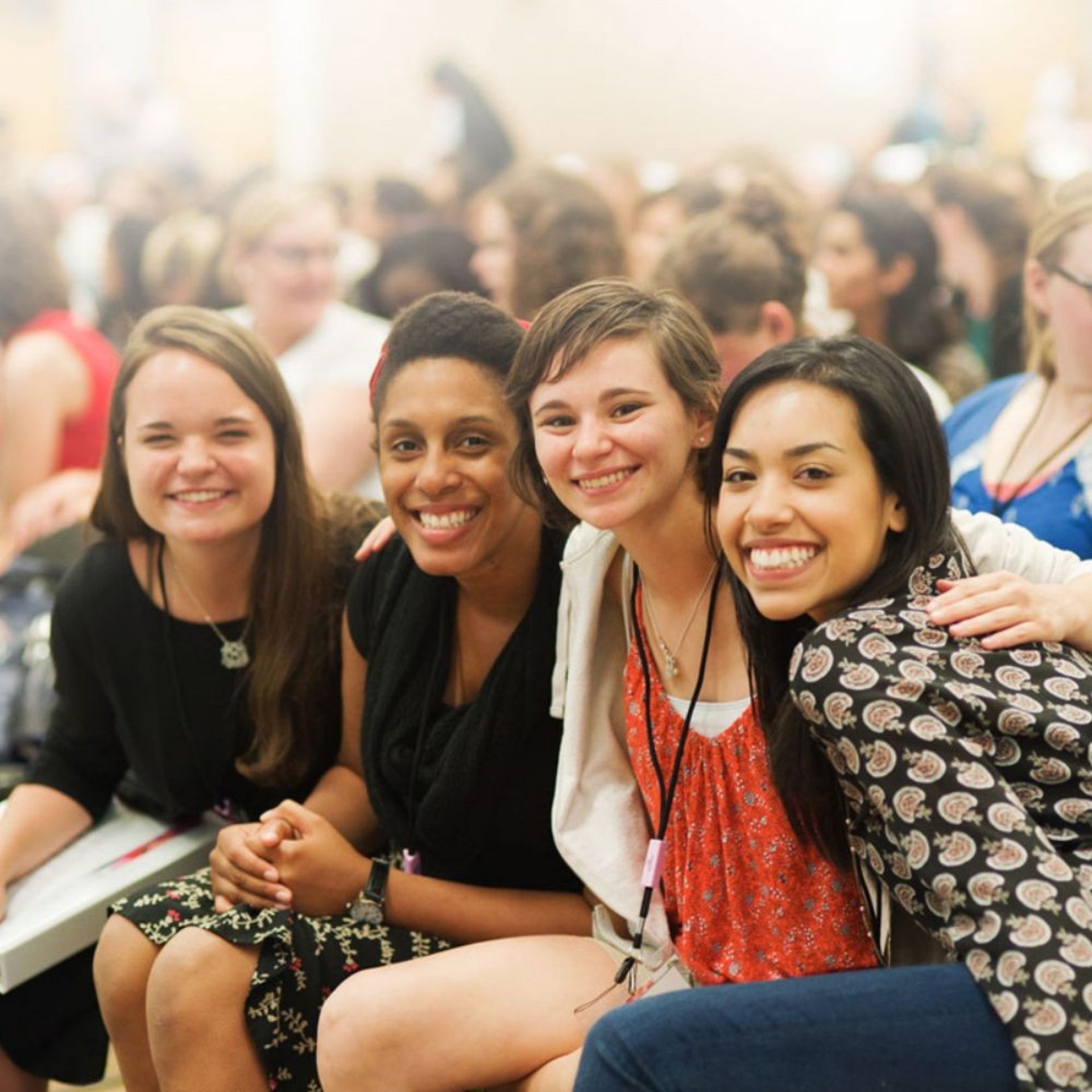 Women together smiling