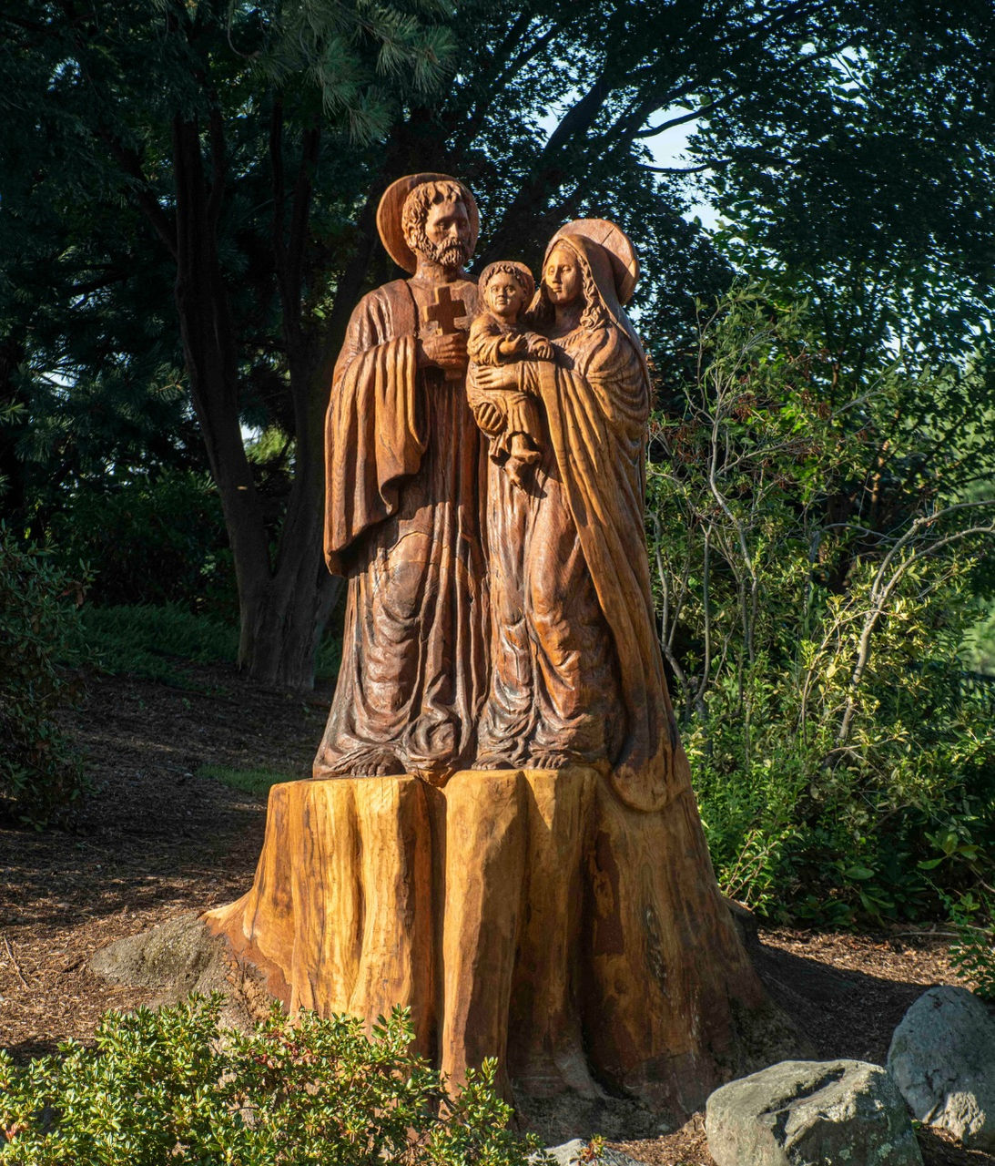 Boston College Holy Family Tree Sculpture