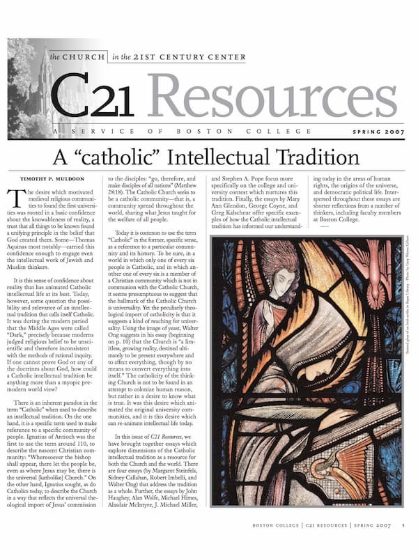 C21 Resources A Catholic Intellectual Tradition cover image (1)