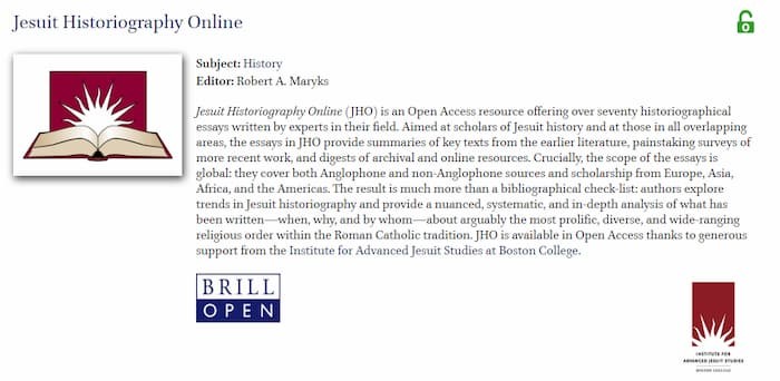 Jesuit Historiography Online