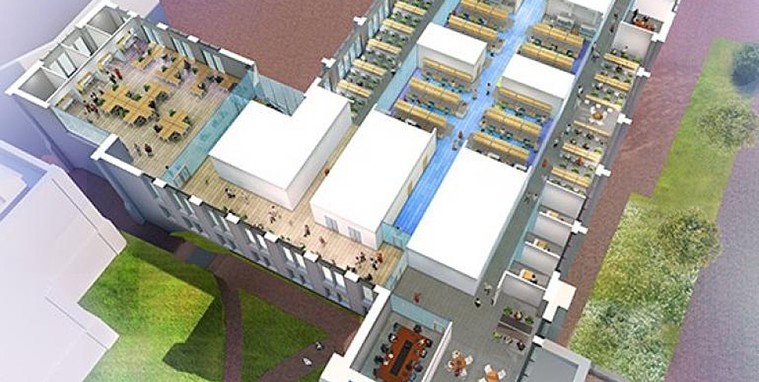 Photo of rendering of the space