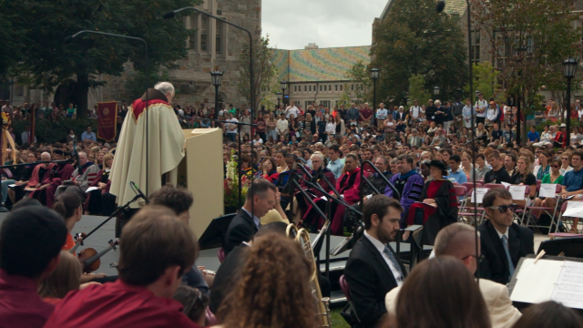 Photo of Mass celebration in O'Neill Plaza