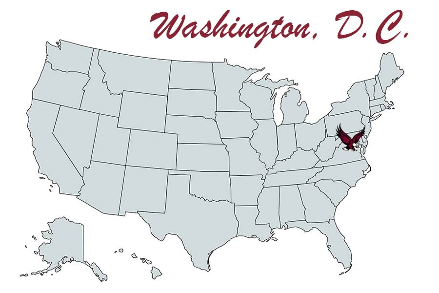 Washington D.C. Map Location Marker