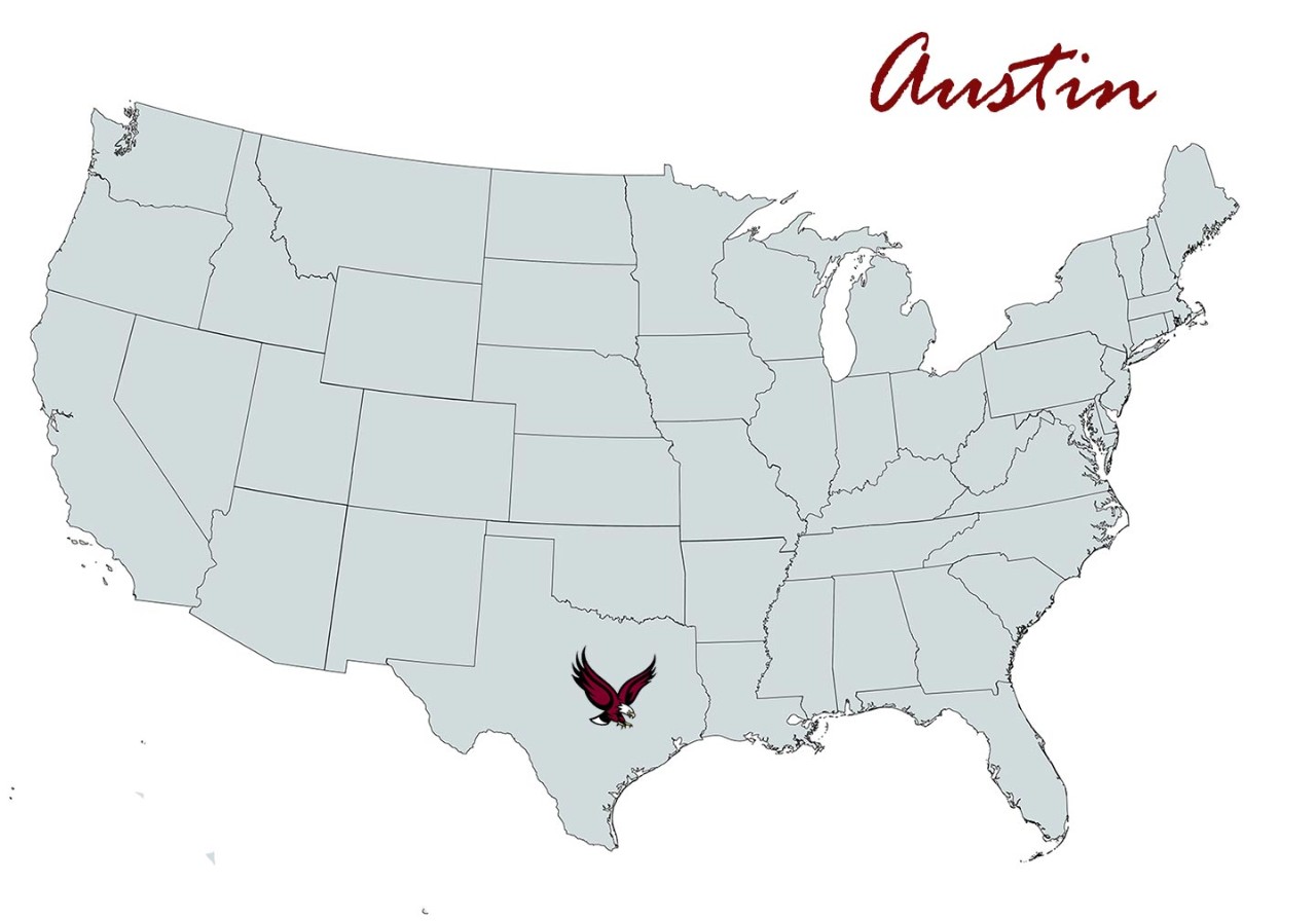 Austin Chapter Map Location Marker