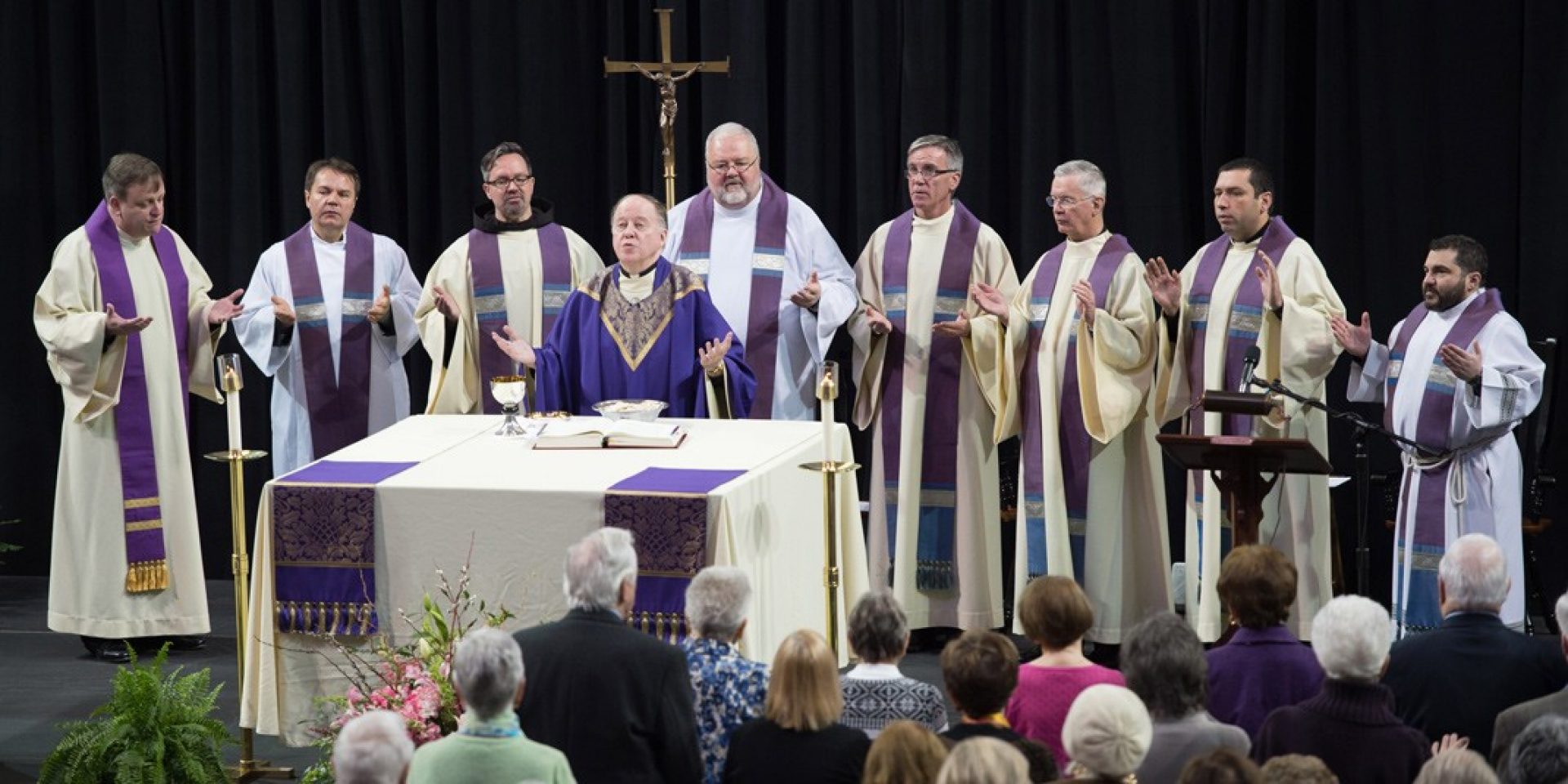 University President William P. Leahy, S.J., at Boston College's Laetare Sunday service