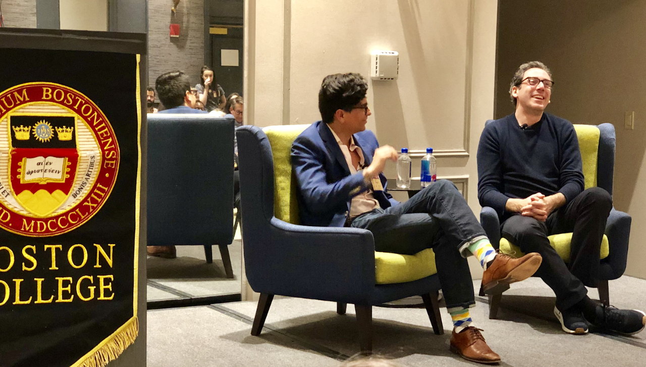  This year, Miguel hosted a fireside chat with Neil Blumenthal, the co-founder and CEO of Warby Parker.