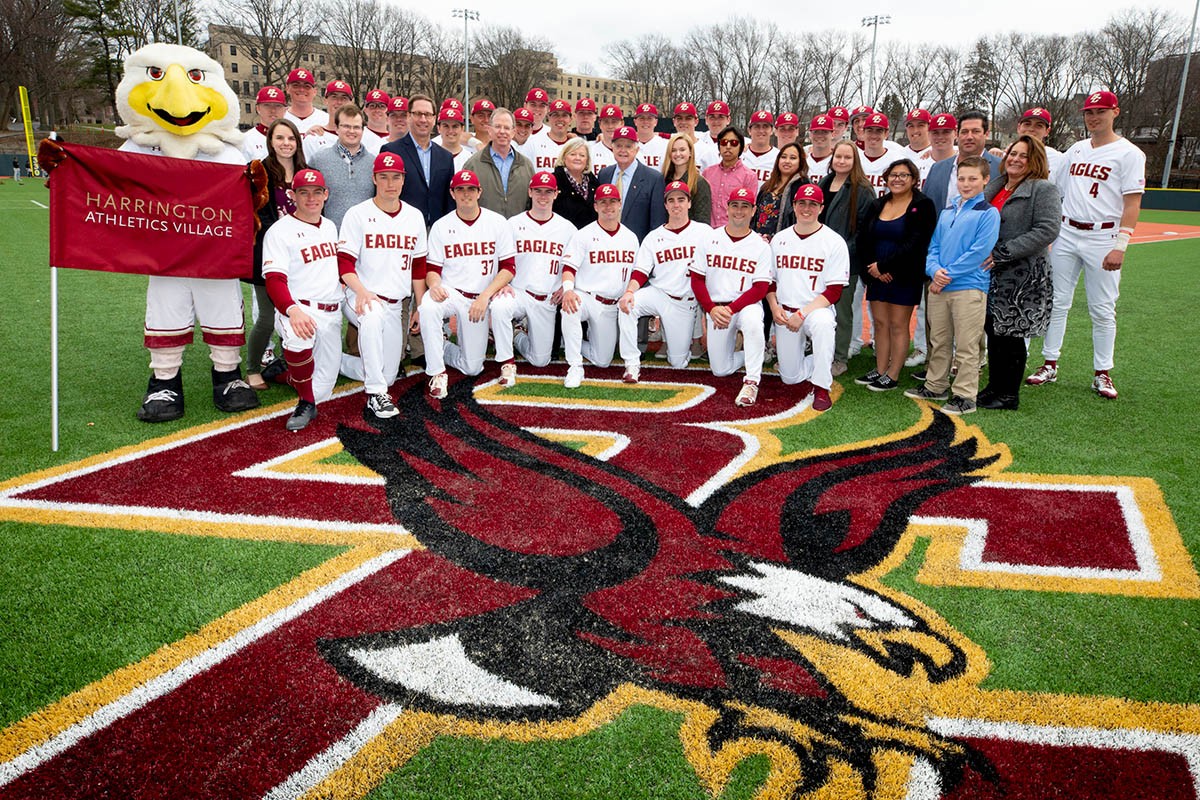 BC Eagles team poses for photo on opening day.