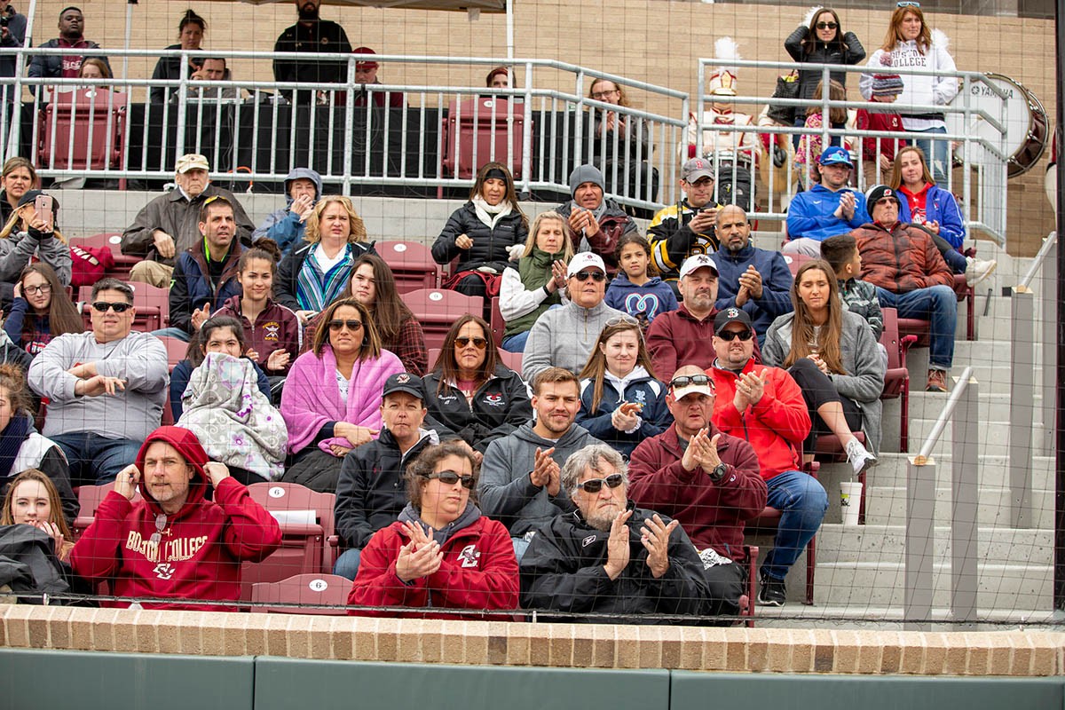 attendees watch from the stands.