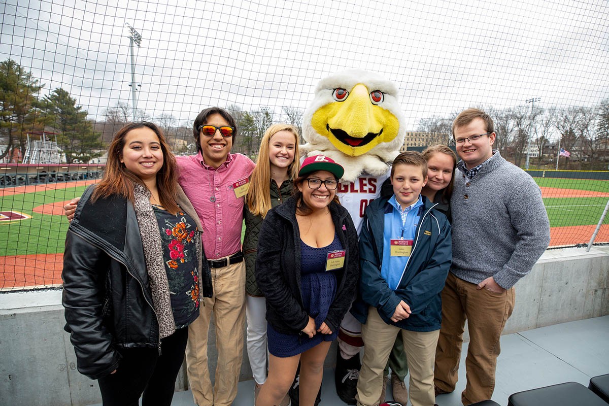 Attendees posing at the Harrington Athletics Village Dedication