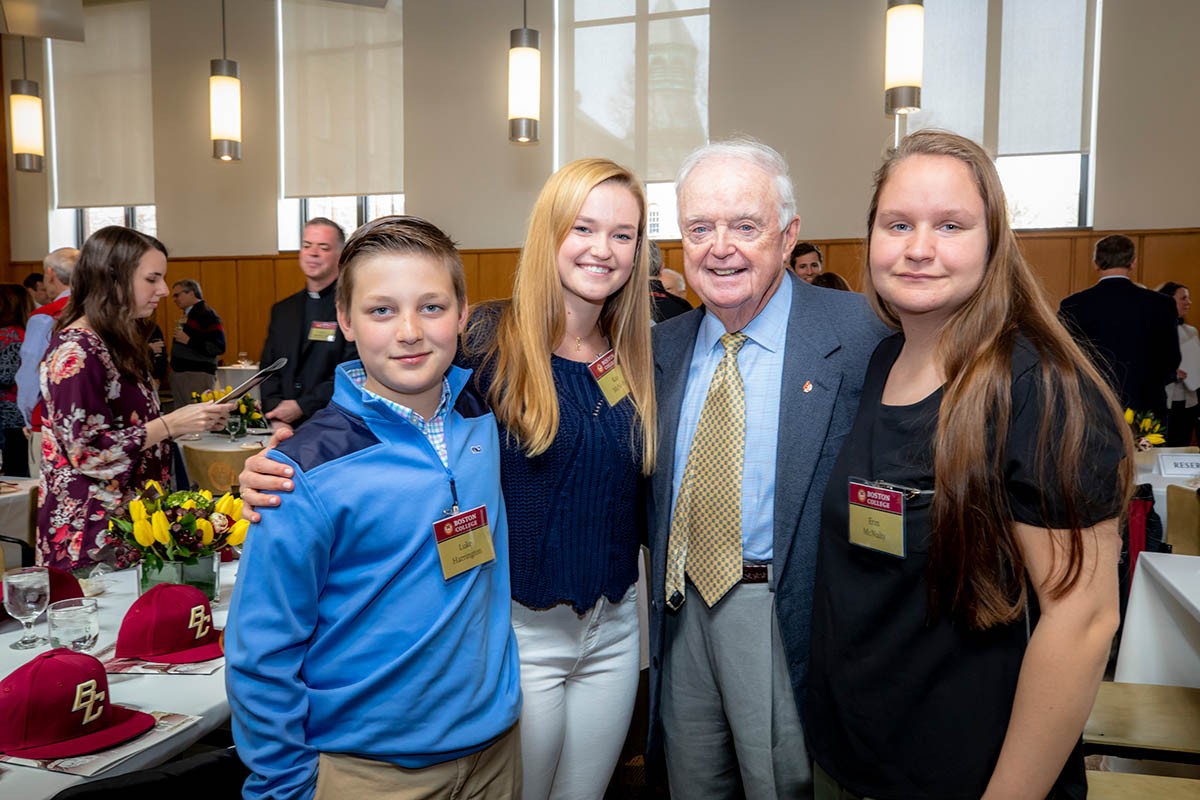 John Harrington poses with family