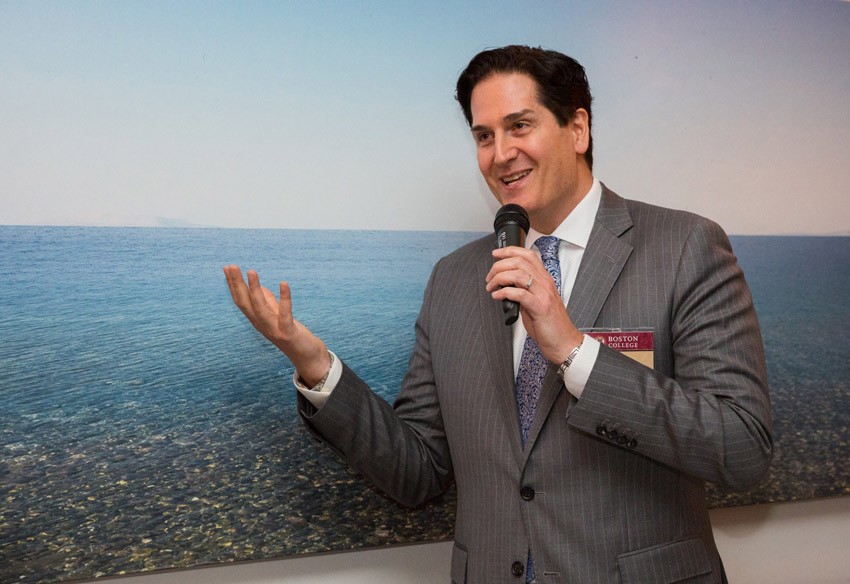 Nick Scandalios '87 was the keynote speaker at an event in New York City.