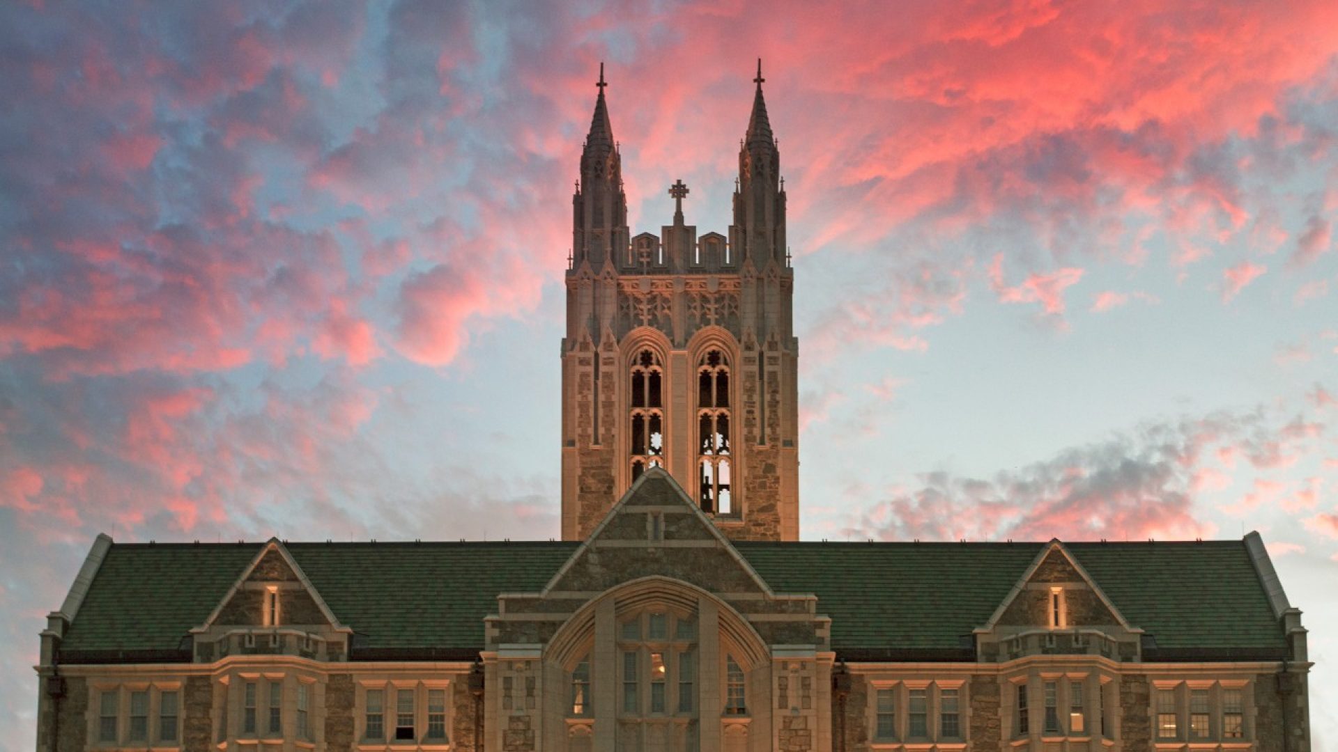 Gasson Hall at sunset