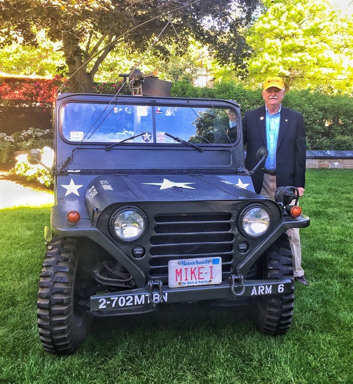 Man and jeep