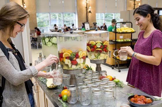 September 14, 2016 -- Culinary Showcase on Menus of Change, held in Lower, McElroy (Carney). Photographed for Boston College by Caitlin Cunningham (www.caitlincunningham.com).