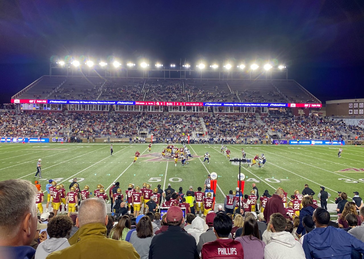 football stadium at night