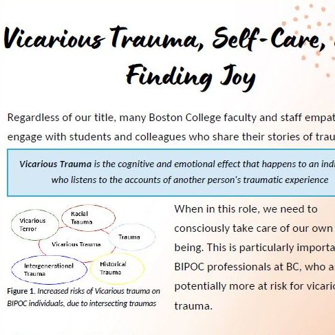 Copy of Vicarious Trauma, Self-Care and Finding Joy Poster