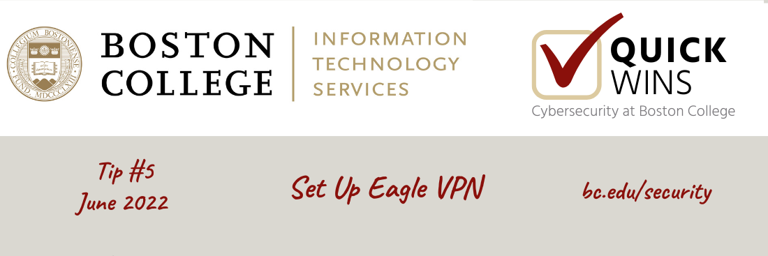 Quick Wins. Tip #5 - Set Up Eagle VPN