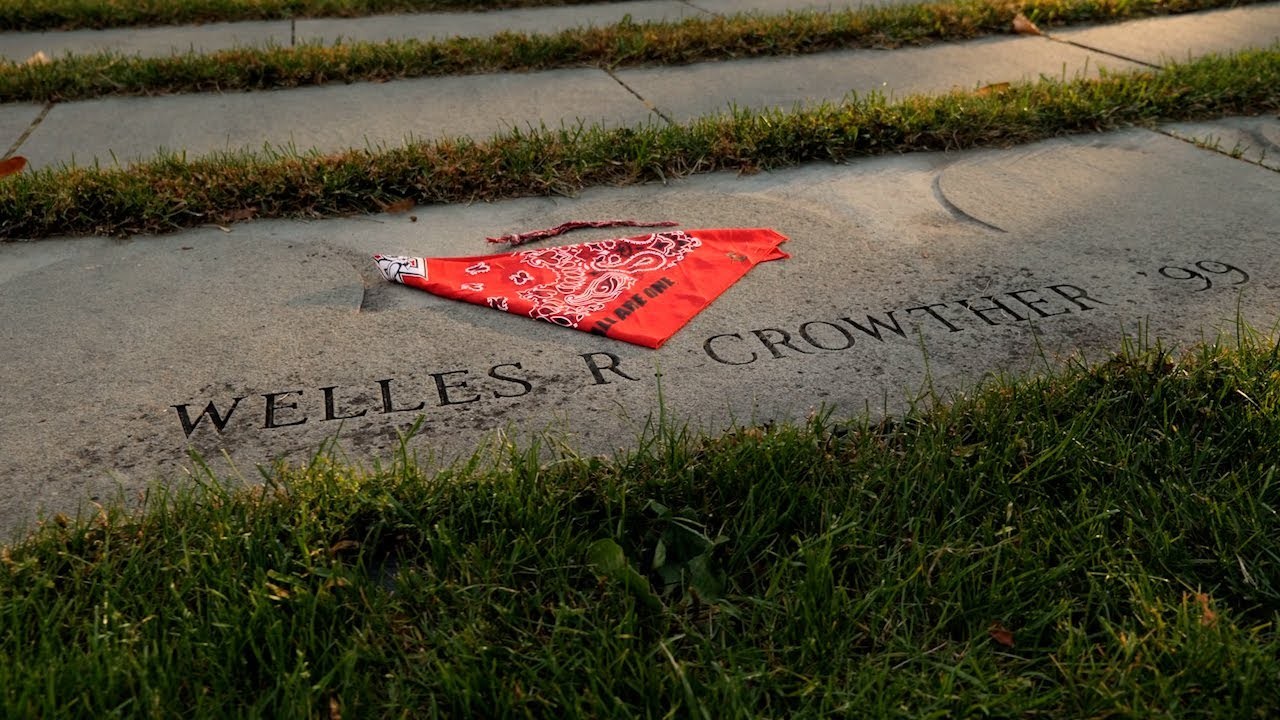 Red Bandana by Welles R. Crowther name on BC's labyrinth 