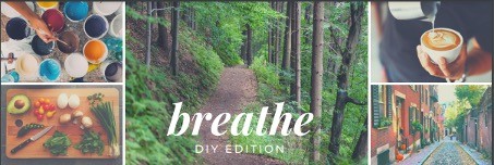 photo collage of breathe retreat