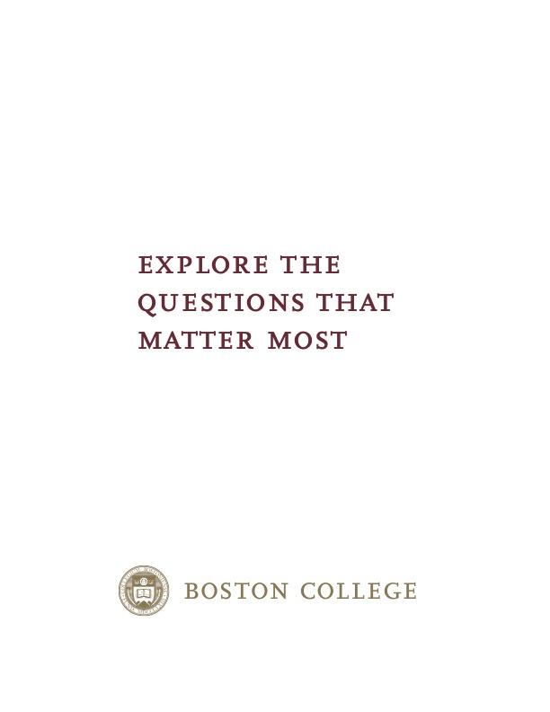 BC Undergraduate Admission Viewbook