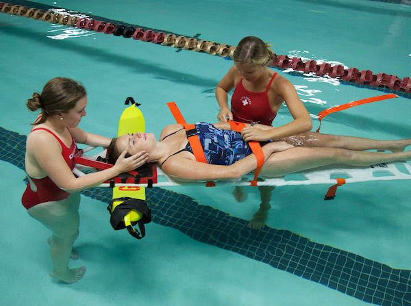 Swimmer in pool