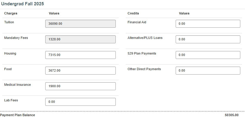 fall budget worksheet screenshot