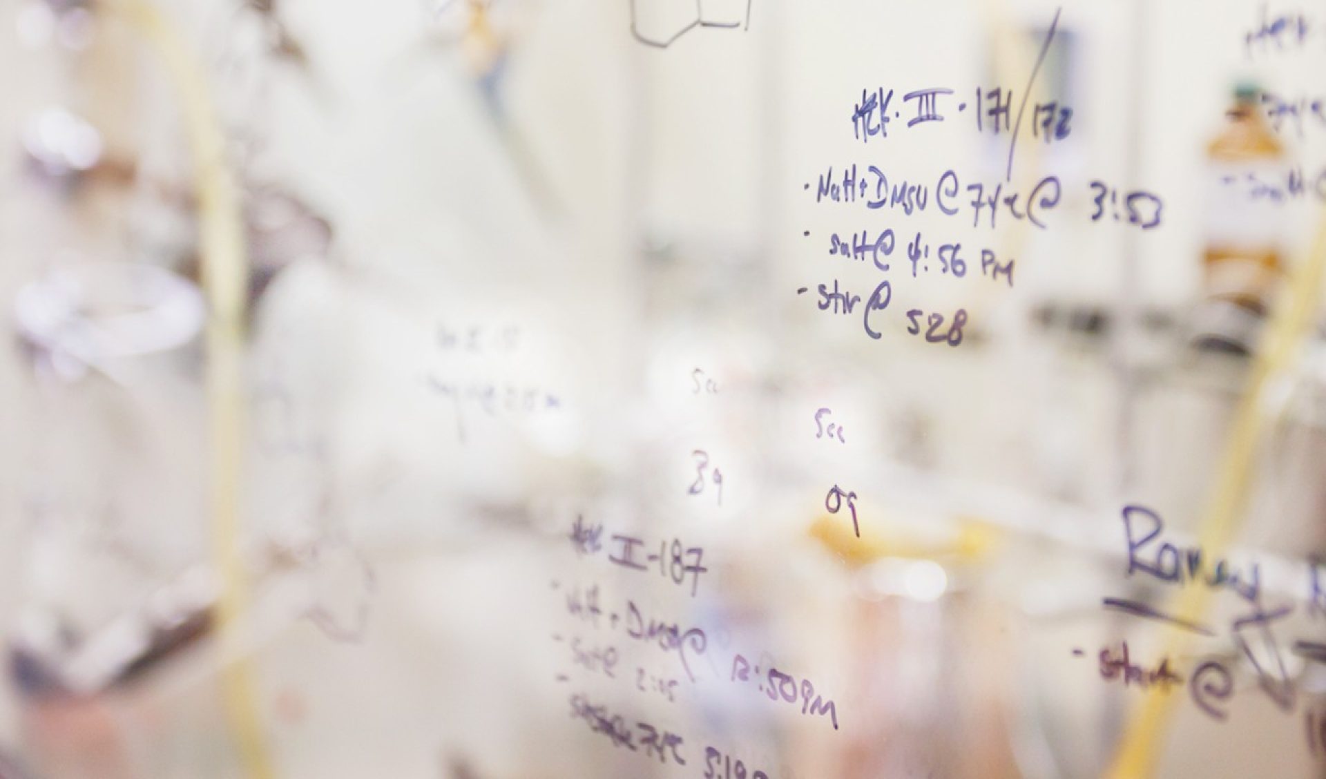 Code on glass board