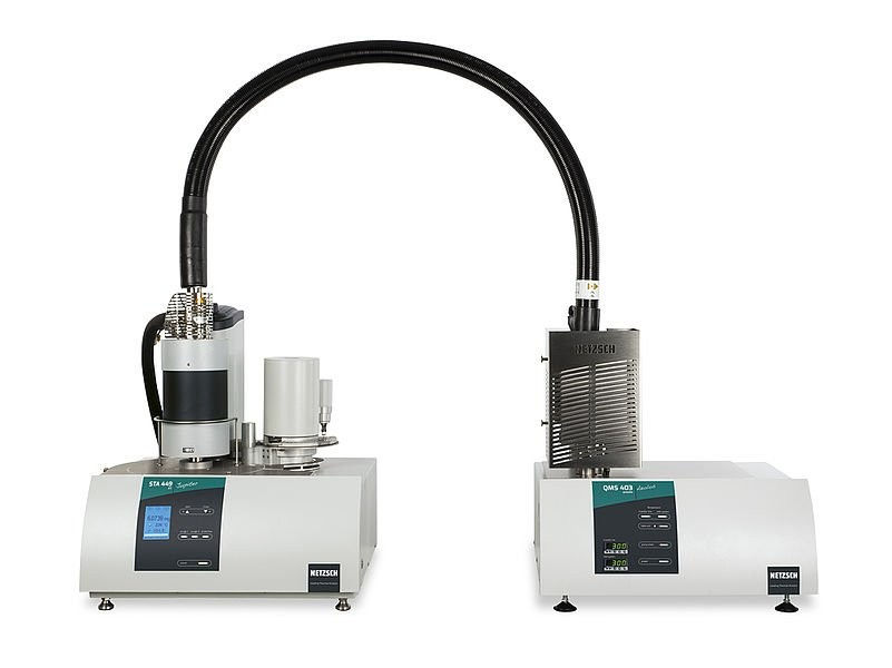 NETZSCH Simultaneous Thermal Analysis (STA) 449 F1 Jupiter / Quadrupole Mass Spectrometer (QMS) 403