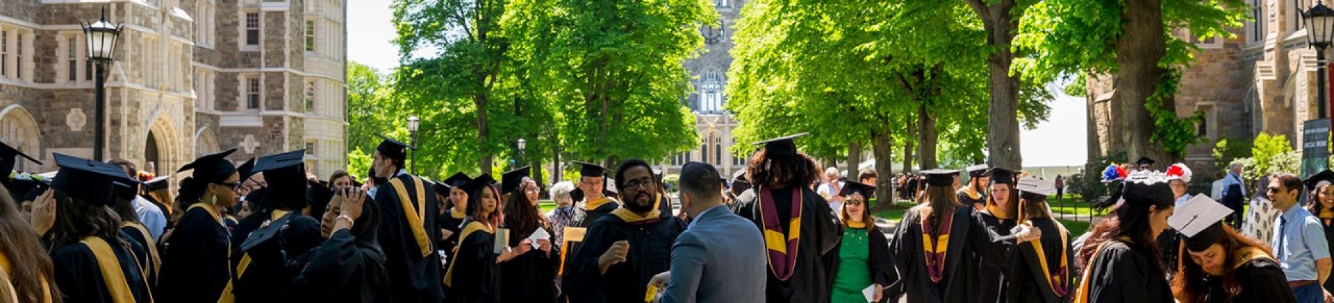 Graduates in caps and gowns