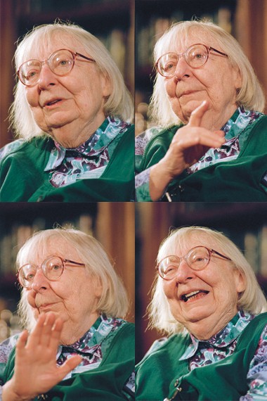 Jane Jacobs at her home in Toronto in 1986.
