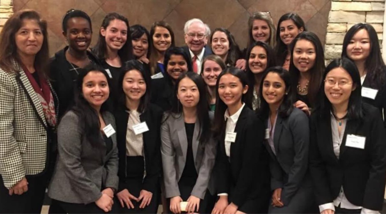 group photo with Warren Buffett