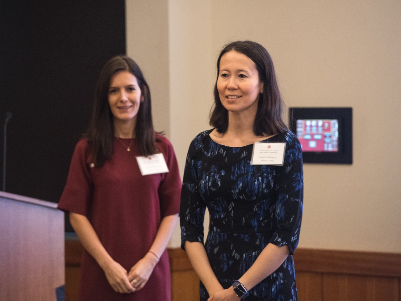 Assistant Professor Nailya Ordabayeva and Coughlin Sesquicentennial Assistant Professor Hristina Nikolova