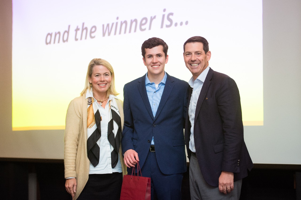 From left: Chris Popolo, Jacob Small '20, Joe Popolo, '89