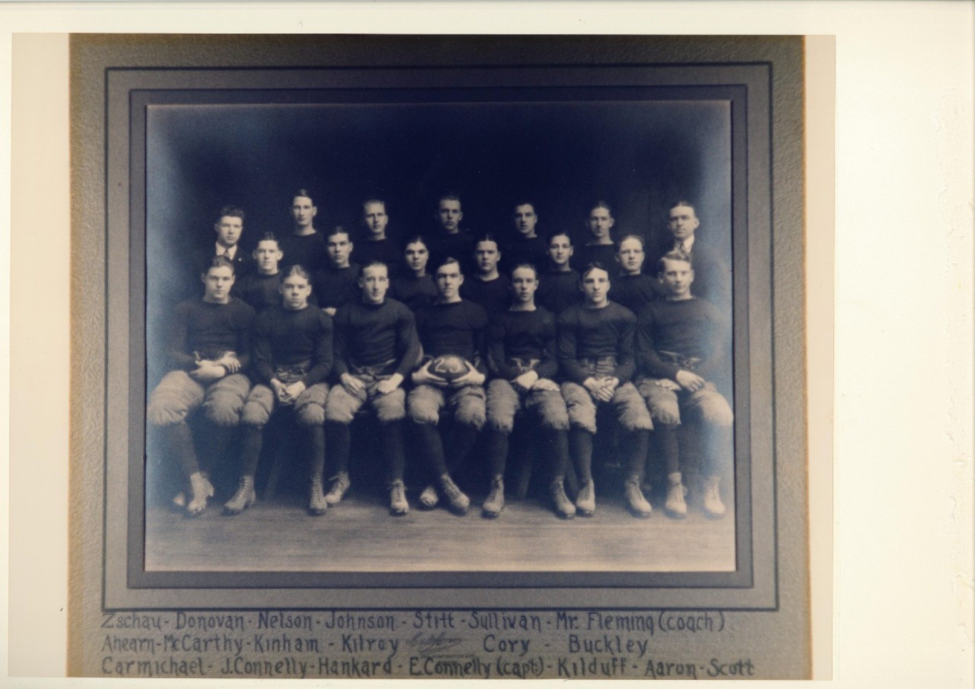 Vintage photo of BC football players