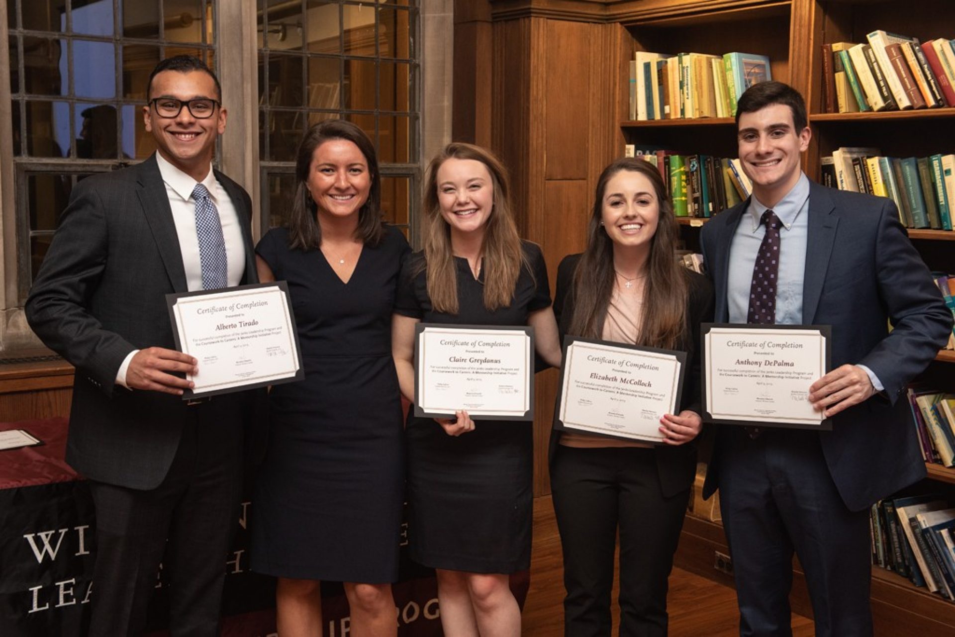 Jenks Leadership Program students, including Elizabeth McColloch '21