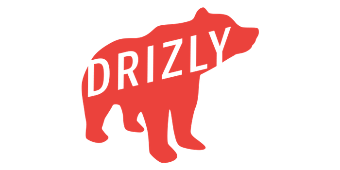 Icon of a grizzly bear with word Drizly overlaid
