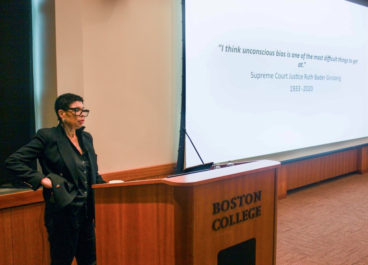 Carol Fulp at a lectern