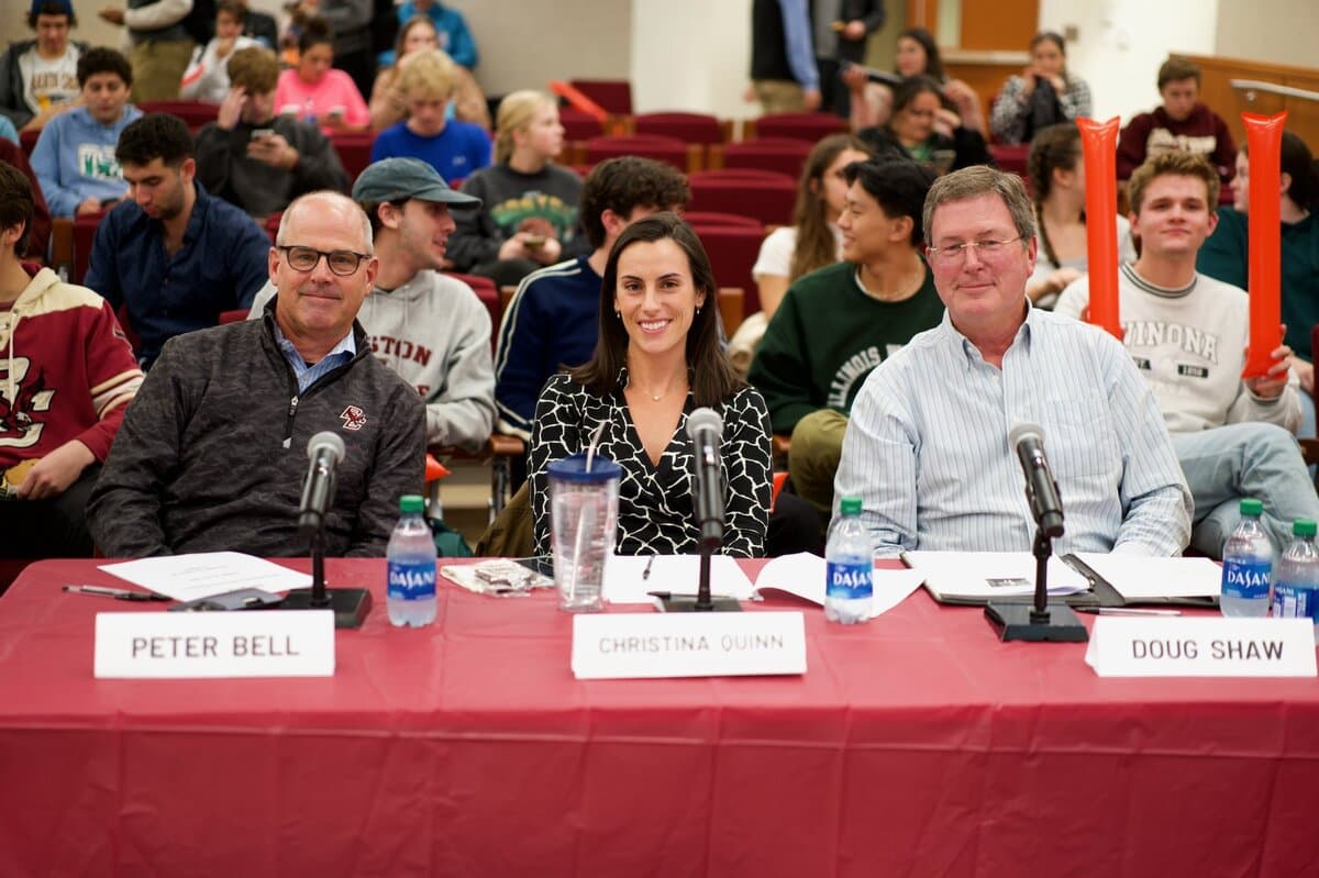 Peter Bell, Christina Quinn, and Doug Shaw