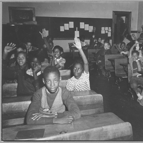 Upper-grade students in a one-room school in Waldorf, Maryland prior to desegregation (1941). Photo by Irving Rusinow, National Archives at College Park, via Wikimedia Commons