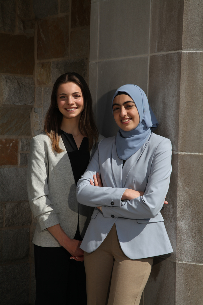 Andrea Crewe, LSEHD '22 and Zarah Lakhani, LSEHD '24