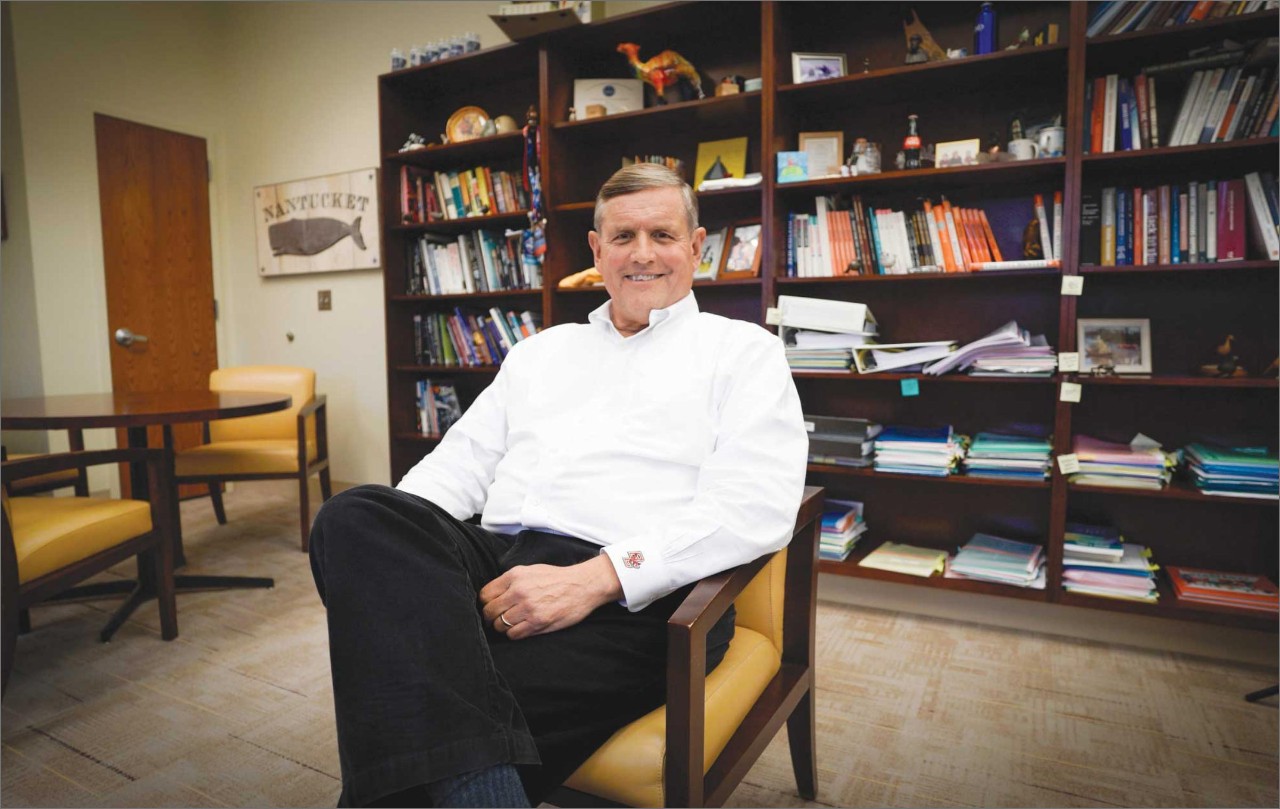 Photo of Dean Andy Boynton in his office