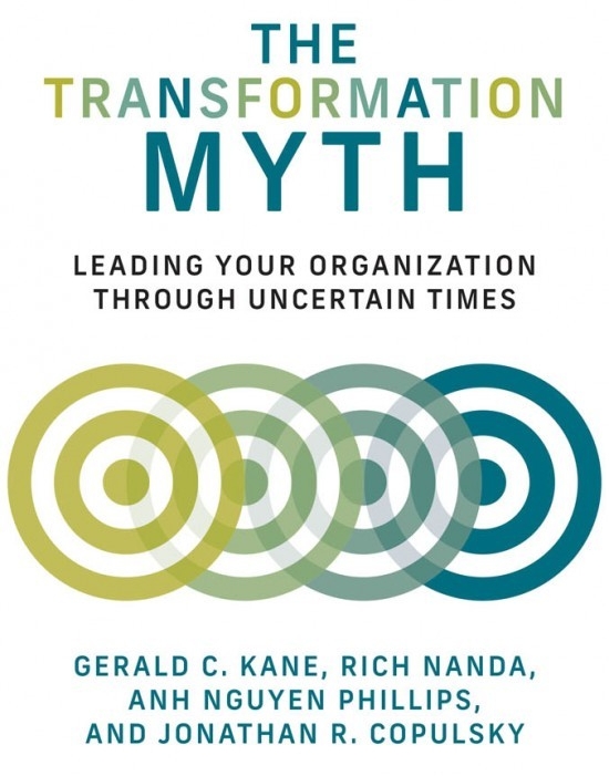 Cover of The Transformation Myth book, featuring four overlapping, concentric circles