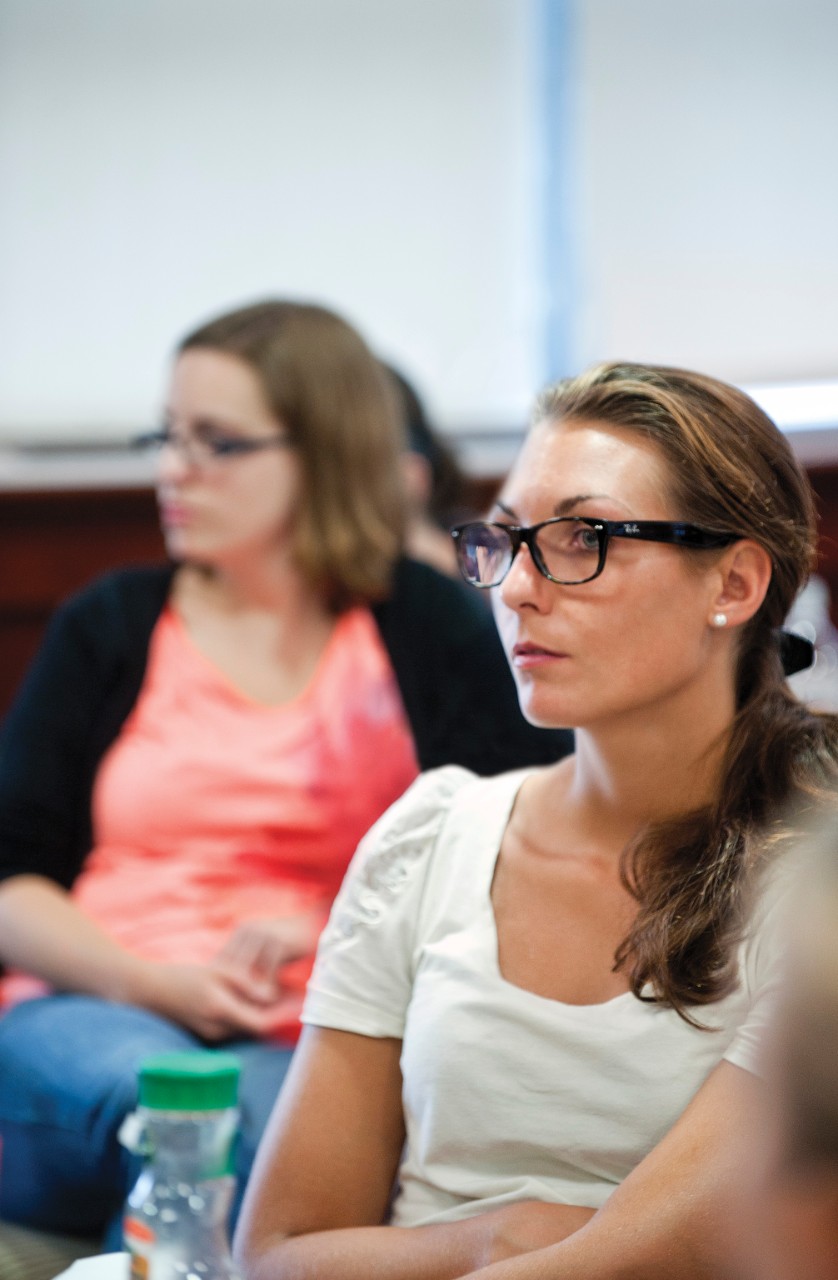 Student in class