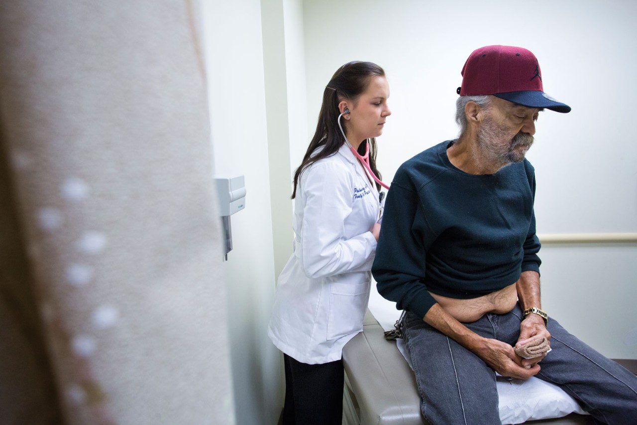 Nurse with patients