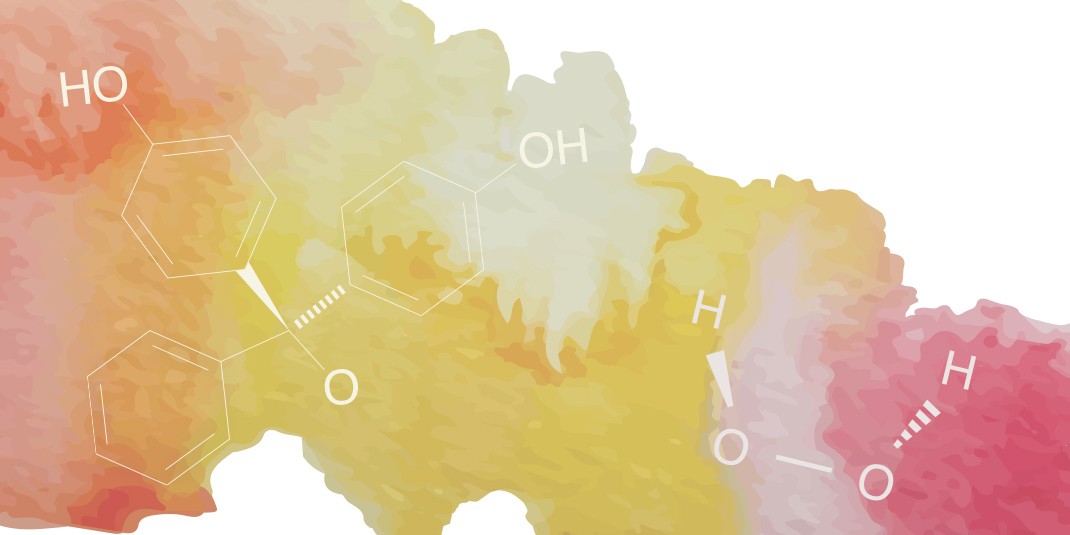 Watercolor blood molecules