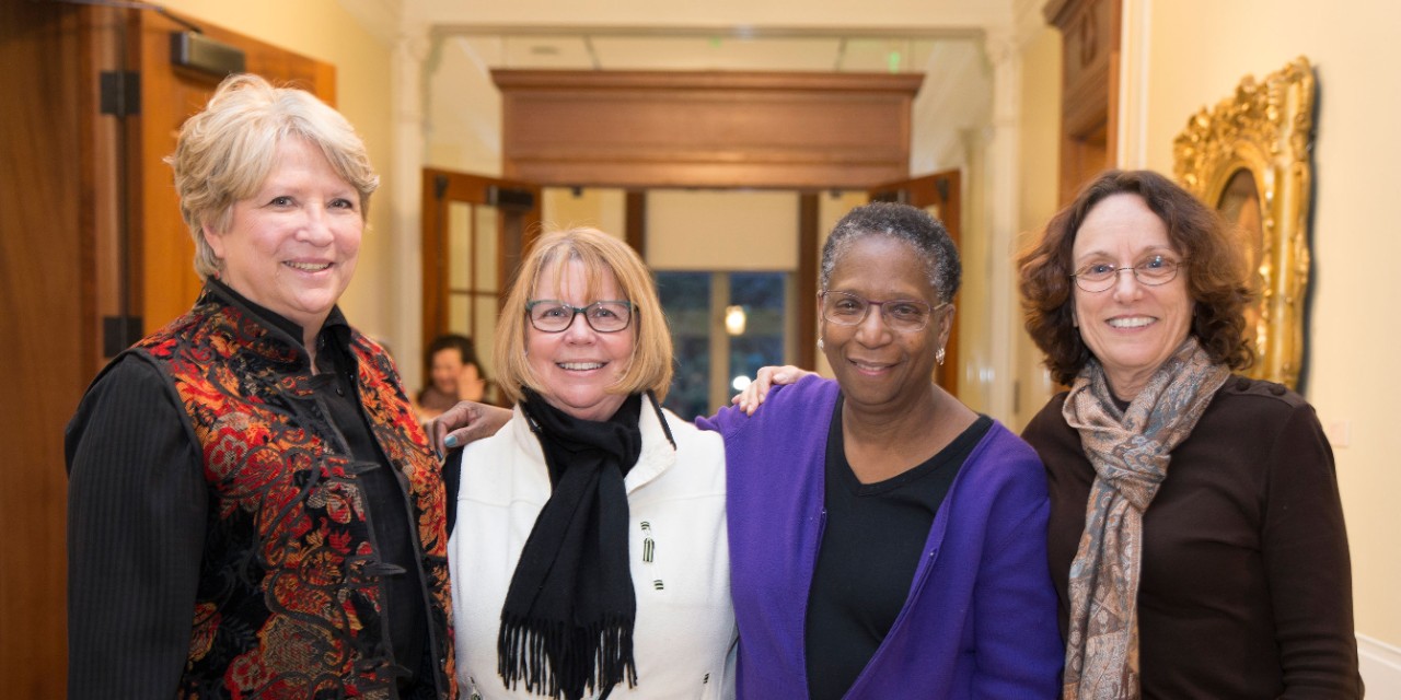 Members of the Class of '71: Nancy Harrington, Jean Sinausky, Thelma Thorn, and Pam Terreri