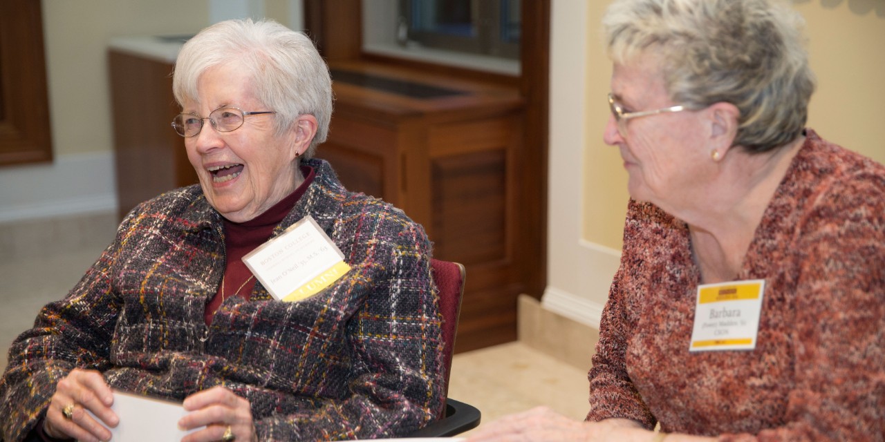 Associate Professor Emeritus Jean O'Neil '55, M.S. '63 and Barbara (Power) Madden '61